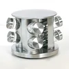 Chrome - Estante redondo con 8 frascos