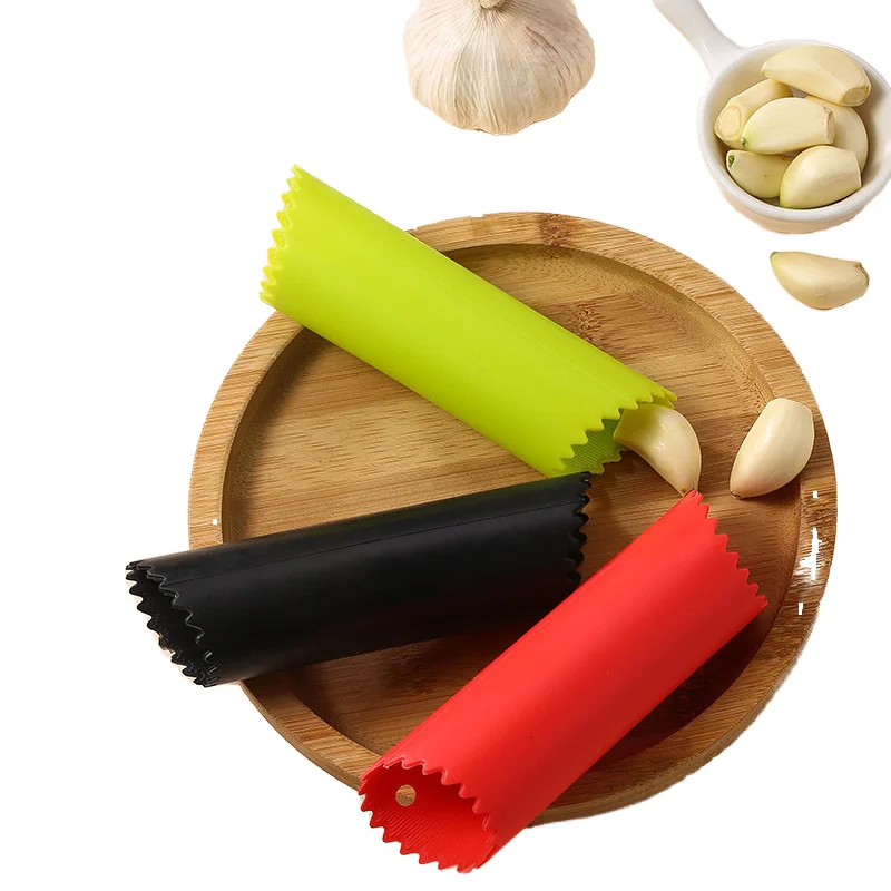 Eco-Friendly Silicone Garlic Peeler Set Manual Kitchen Gadget for Home Kitchen Use for Serving and Cooking