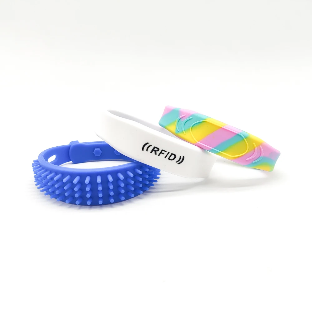 product 1356mhz rfid wristband for music concert event nfc fabric woven wristbands for festival events-4