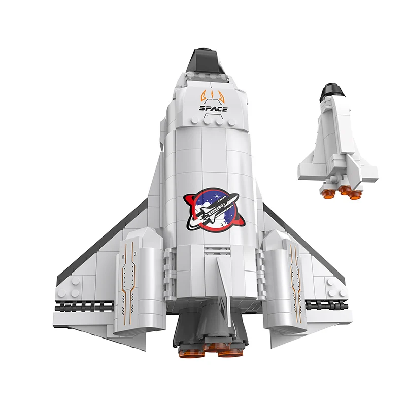 COGO Build Block Stacking Games Kids Spaceship Pen Holder Small Particle Educational Building Blocks Sets