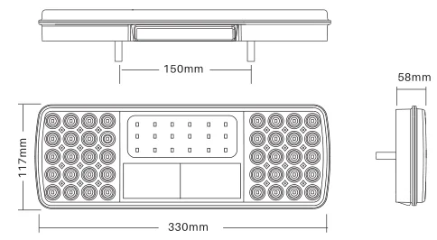 For TATA Trailer PK9050 Side Marker Tail Lamp Truck Led Light