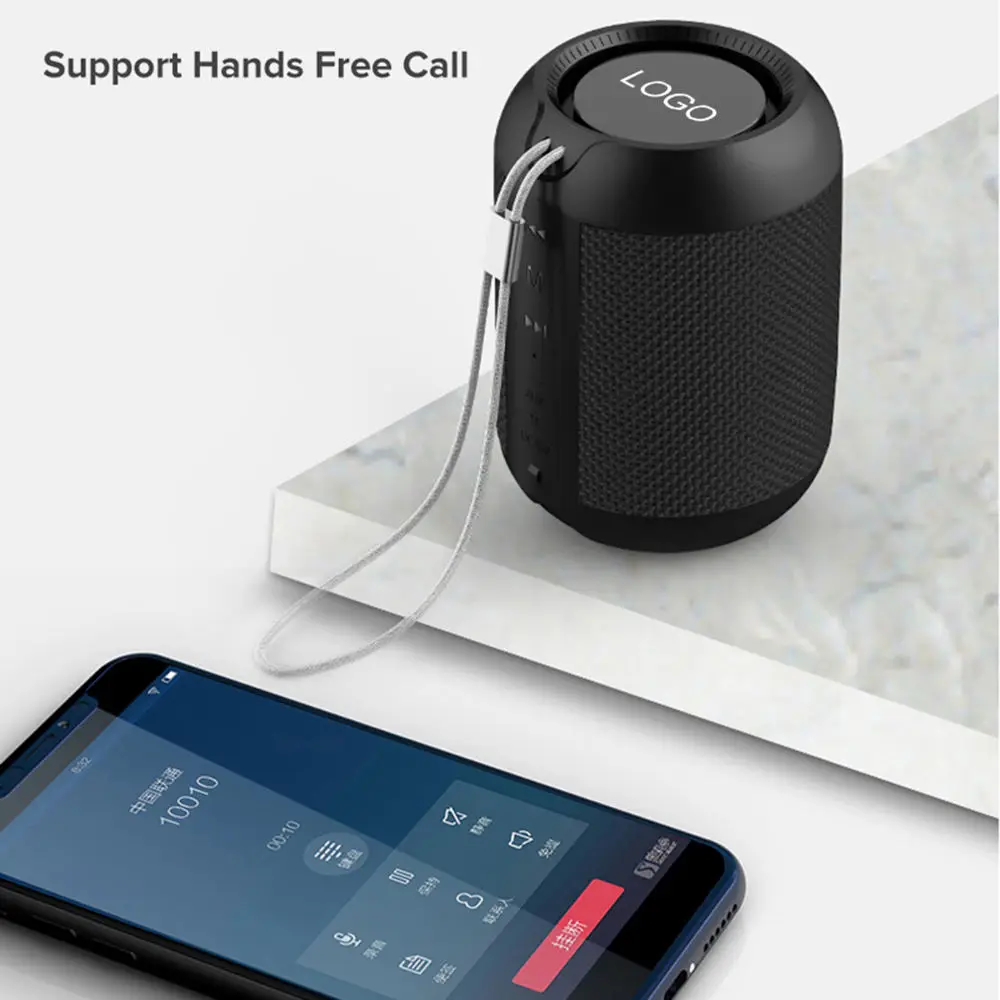 8W IPX-5 Waterproof TWS True Wireless for Bluetooth 5.0 Mini Speaker Compatible MP3 WMA WAV APE FLAC Audio Format for Computer