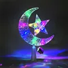 15cm Crystal Star Moon Color (Button Battery)