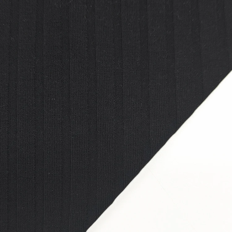 China Supplier Custom Bamboo Spandex Fabric Ribbed Material, Wholesale Solid Bamboo Rib Fabric for Cloth/ details
