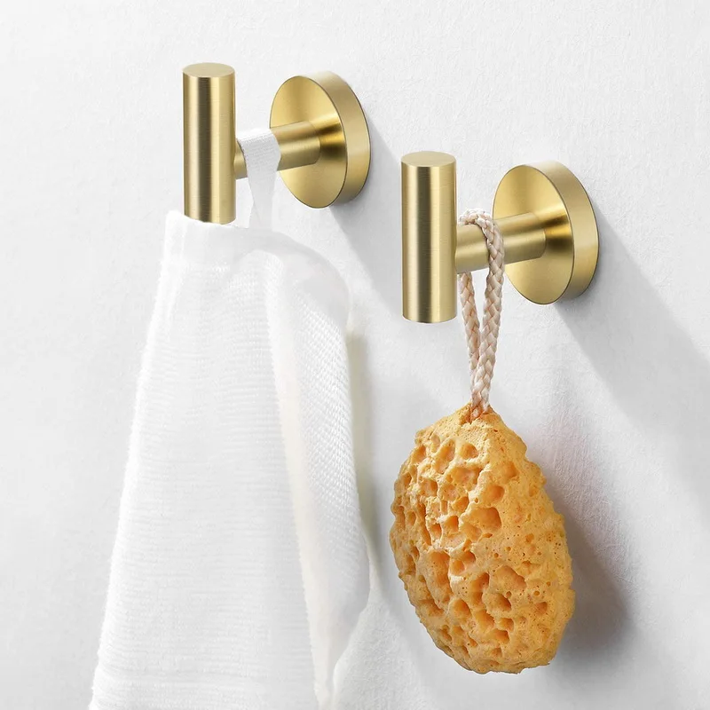 Brushed Gold Towel Hooks For Bathroom New Arrival Custom Bathroom