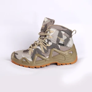 Wholesale Outdoor Shoes Lightweight Mountain Climbing Shoes Anti Slip Hiking Shoes Mid-top Tactical Boots Breathable Footwear