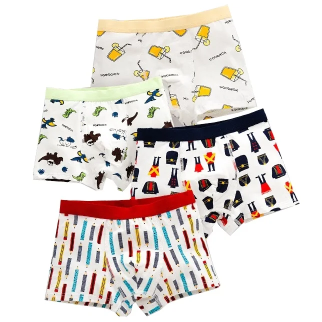 High Quality Custom Logo Children's Cotton Boxers For Boy Kids ...