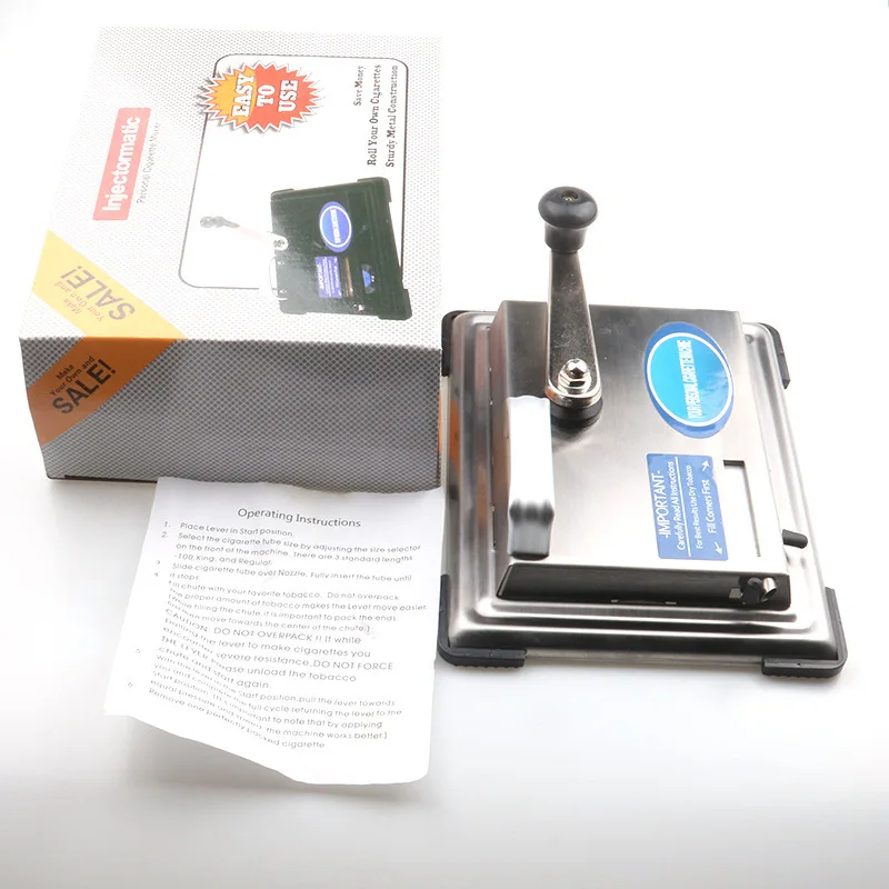 your personal cigarette machine High Quality Stainless Steel Silver Black Color Made Metal Rectangle 8mm  Cigarette Making Tube Filling Rolling Roller Machine| Alibaba.com
