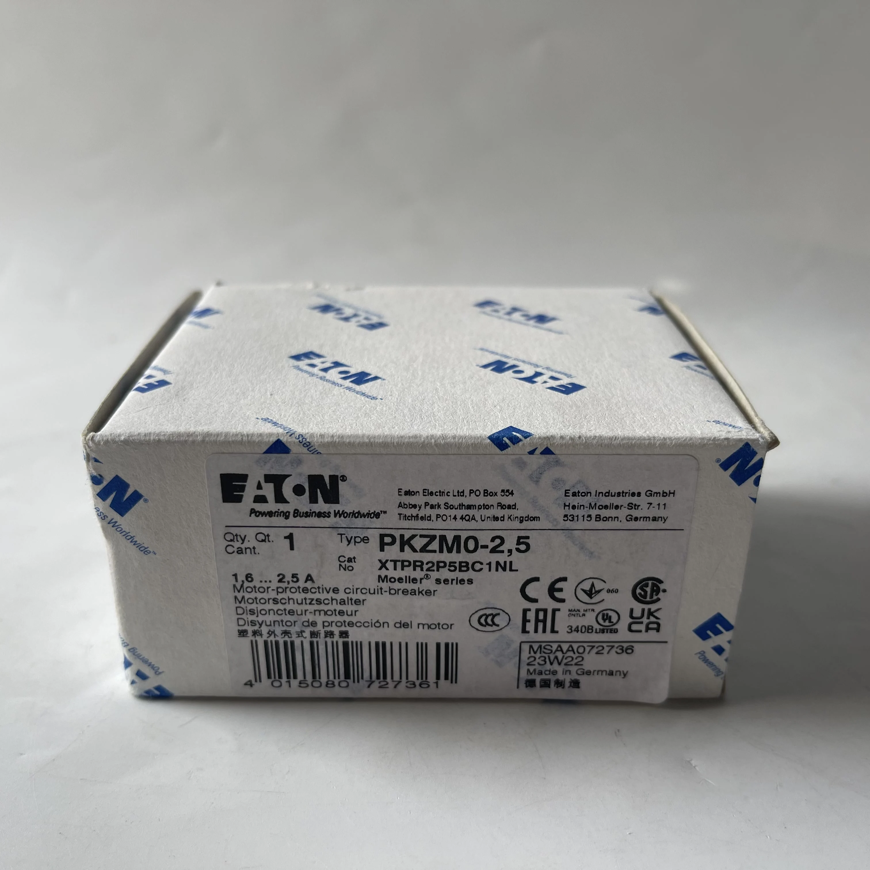 Eaton Motor-Protective Circuit Breaker PKZM0-2,5
