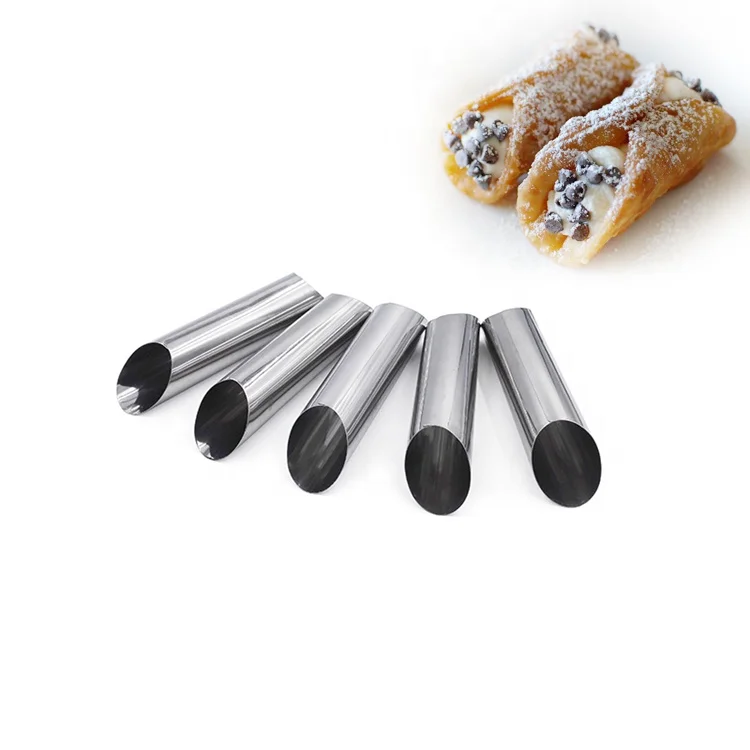 15 PCS Cannoli Tubes,Non-stick Cream Horn Molds,Stainless Steel Cannoli Forms for Croissant Shell,Cream Roll,Pastry 5 Inch 