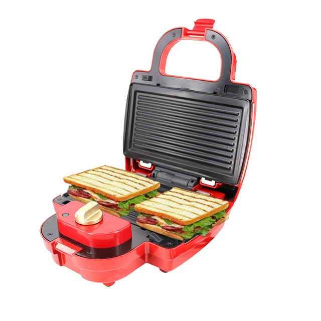 2023 New High Quality Factory Direct Sale Sandwich Maker Electric Grill Microwave Non Electric Red Sandwich Maker