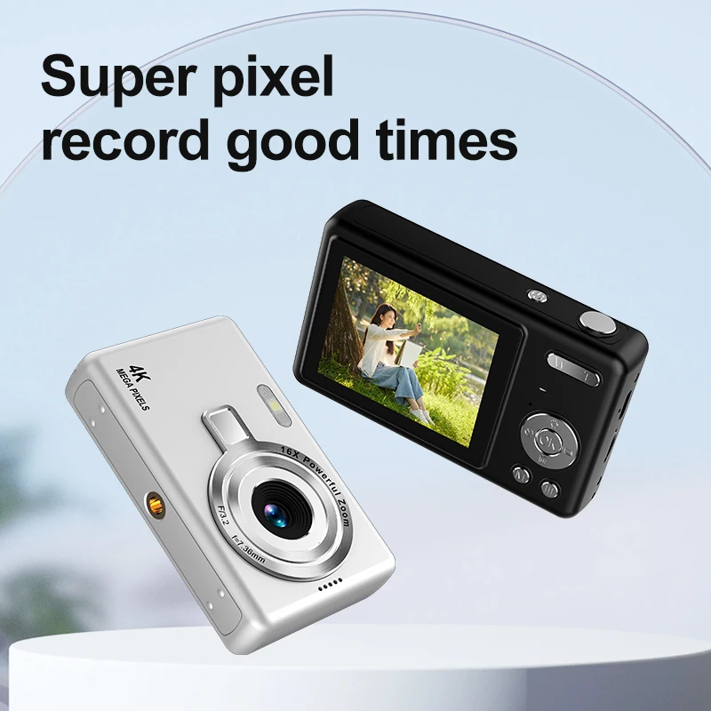 Yuniq New Muti Color 16X Zoom 2.4-Inch Hd Screen 96 Million Pixels Video Creative Compact Digital Cameras for Kids Q12 CCD