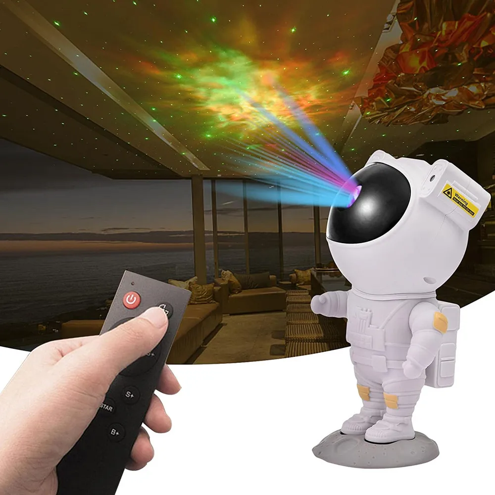 Astronaut Space Projector Galaxy Starry Night Light USB Charger LED Astronaut Lamp with Remote Control