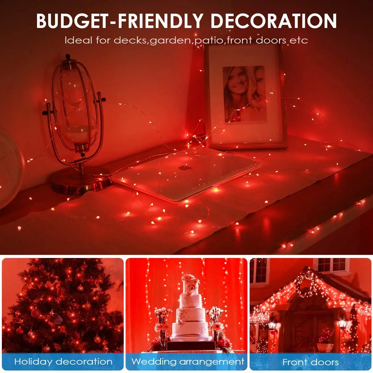 LED Outdoor Solar Lamp String Lights 10m 100LED Fairy Holiday Christmas Party 5M50LED 20M200LED Garland Solar Garden Waterproof