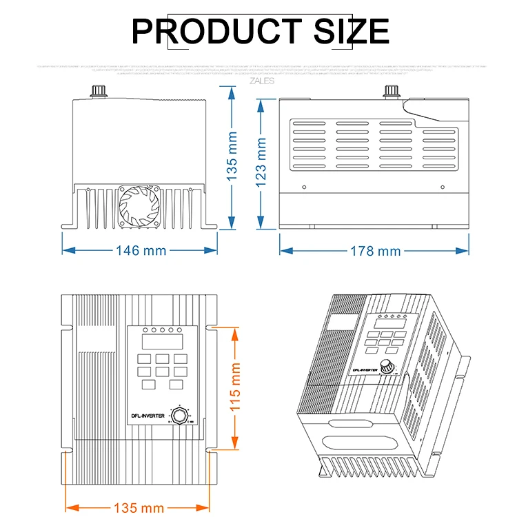 Variable Fruquency Drive Converter VFD 220V Single Phase to 3 Phase 380V Inverter