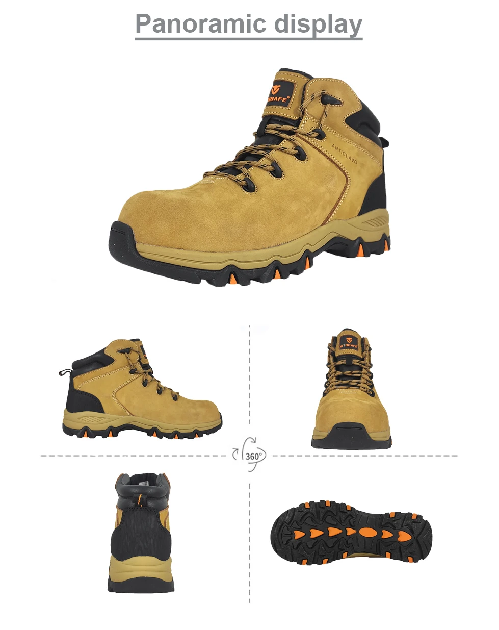 VITOSAFE Anti-Static Anti-Smashing Sports Work Boots with Rubber Outsole Oil Resistant Safety Shoes for Spring and Autumn supplier