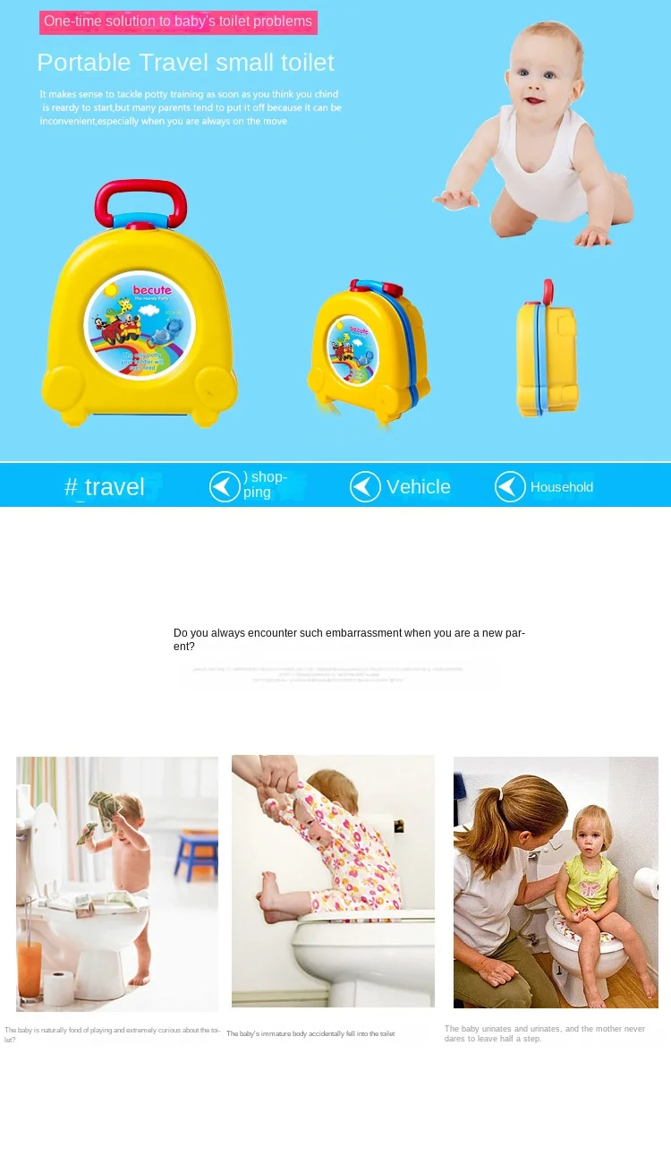 2023 Hot Selling New Design Baby Portable Travel Potty Kids Outdoor