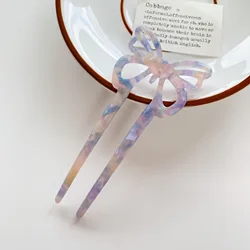 Новинка японские и корейские женские палочки для волос из уксусной кислоты красочная элегантная вилка для волос U-образная вилка-бабочка аксессуары для волос