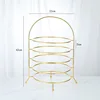 Five-tier multi-purpose rack (gold, plates not included)
