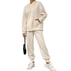 Tracksuits Tracksuits Custom Outfit Cotton Sweatpants and Hoodie Set Women Jogger Set