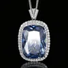 White White Blue plated pendant with Chopin chain