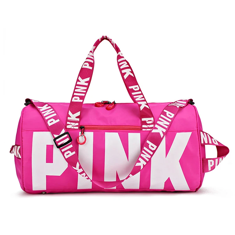 Custom Promotional Travel Luggage Storage Duffel Bag Sport Pink