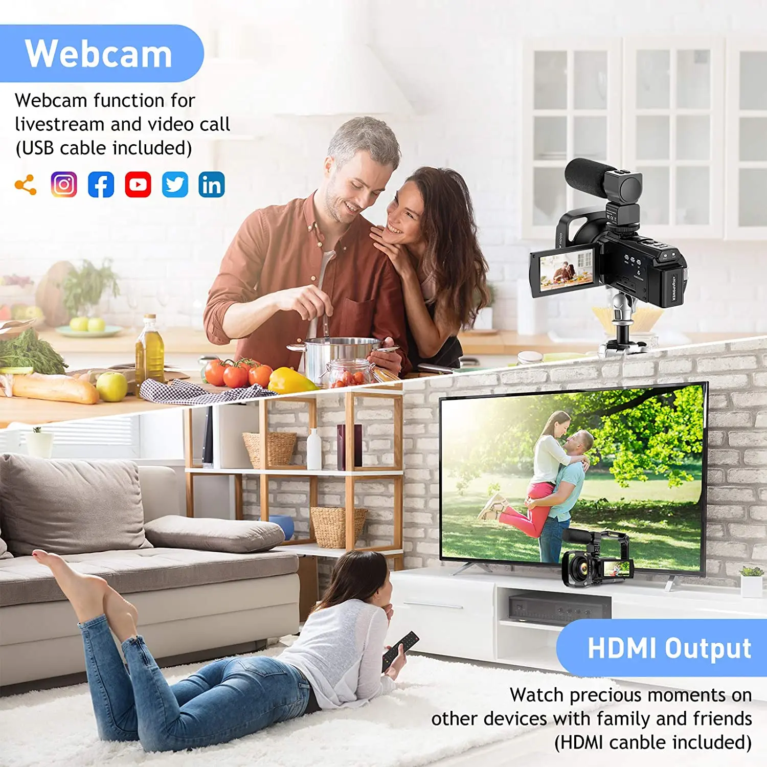 4k Hd Handycam Camcorders Dslr Camera For Youtube Live Video Camera