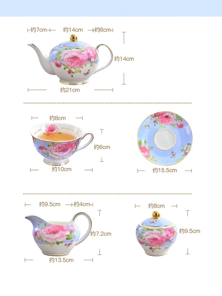 Custom Luxury Pink Color Floral Turkish Tea Cup Saucer Sets,Fine 5 Pcs Porcelain Tea Set Tea Pot Set manufacture