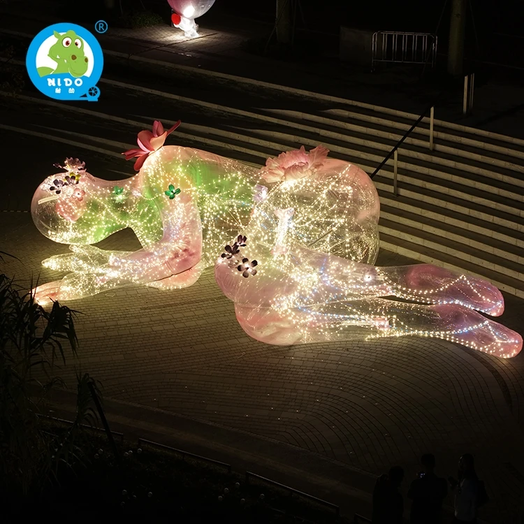 Customized 8m Giant Inflatable Mannequin for Outdoor Exhibition Advertising Air Model Balloon Art Installation Inflatables