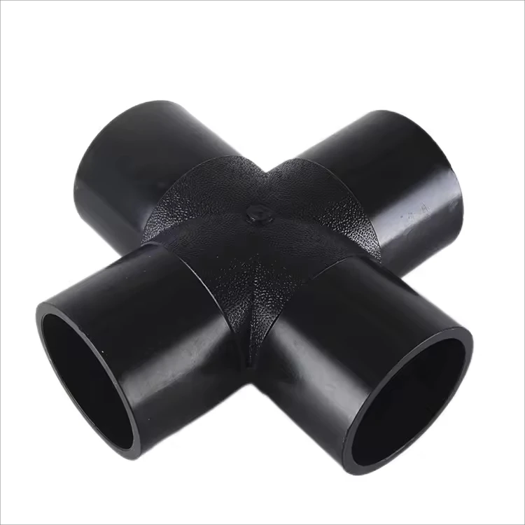 Factory Direct High Quality HDPE Compression Joints Cross Joints Fitting Four Way Electrofusion Pipe Fitting Drainage Fittings
