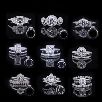 Starsgem Custom moissanites diamond jewelry 9K 10K 14K 18k soild gold engagement ring