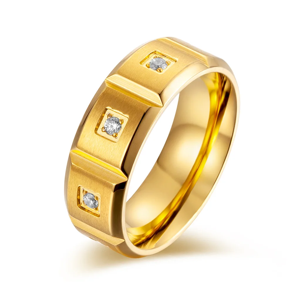Jewelry Stores Network Mens 8mm Brushed Titanium Geometric Laser Design Wedding Band Ring 