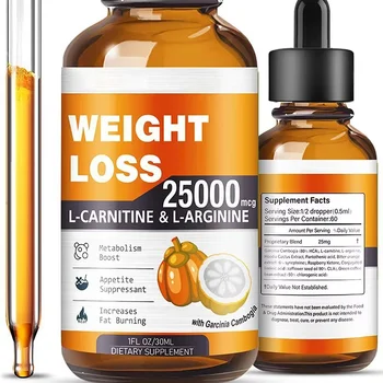 Hot Selling Customizable Private Labels Oral Liquid Fat Burner Drops Natural Weight Loss Formula for Slimming