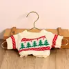 Maglione bianco albero di natale