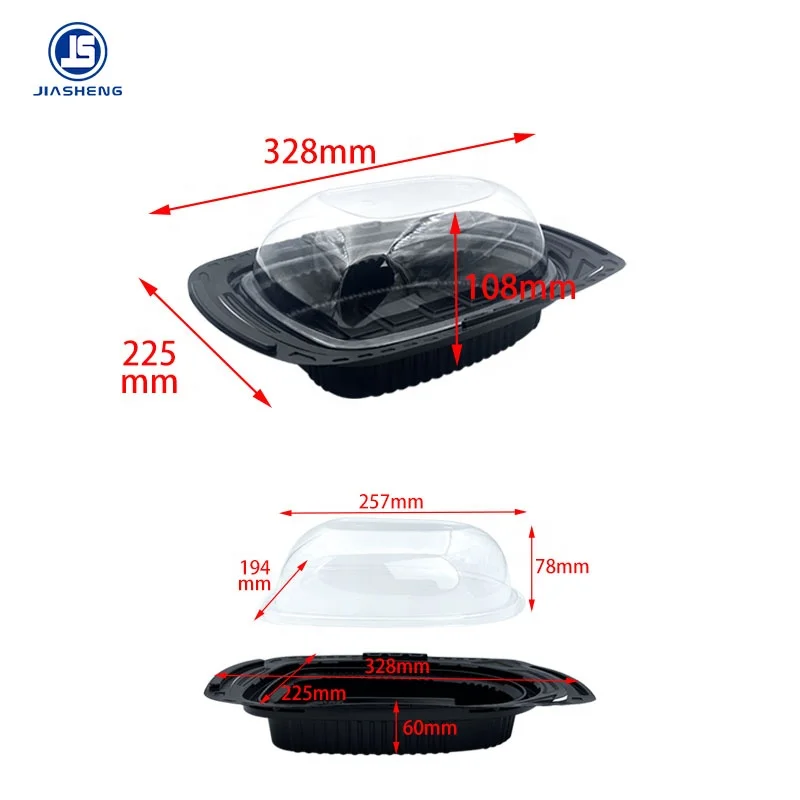 Portable Disposable Oval Roast Chicken Container Take Away Food Container Roast Chicken Boxes