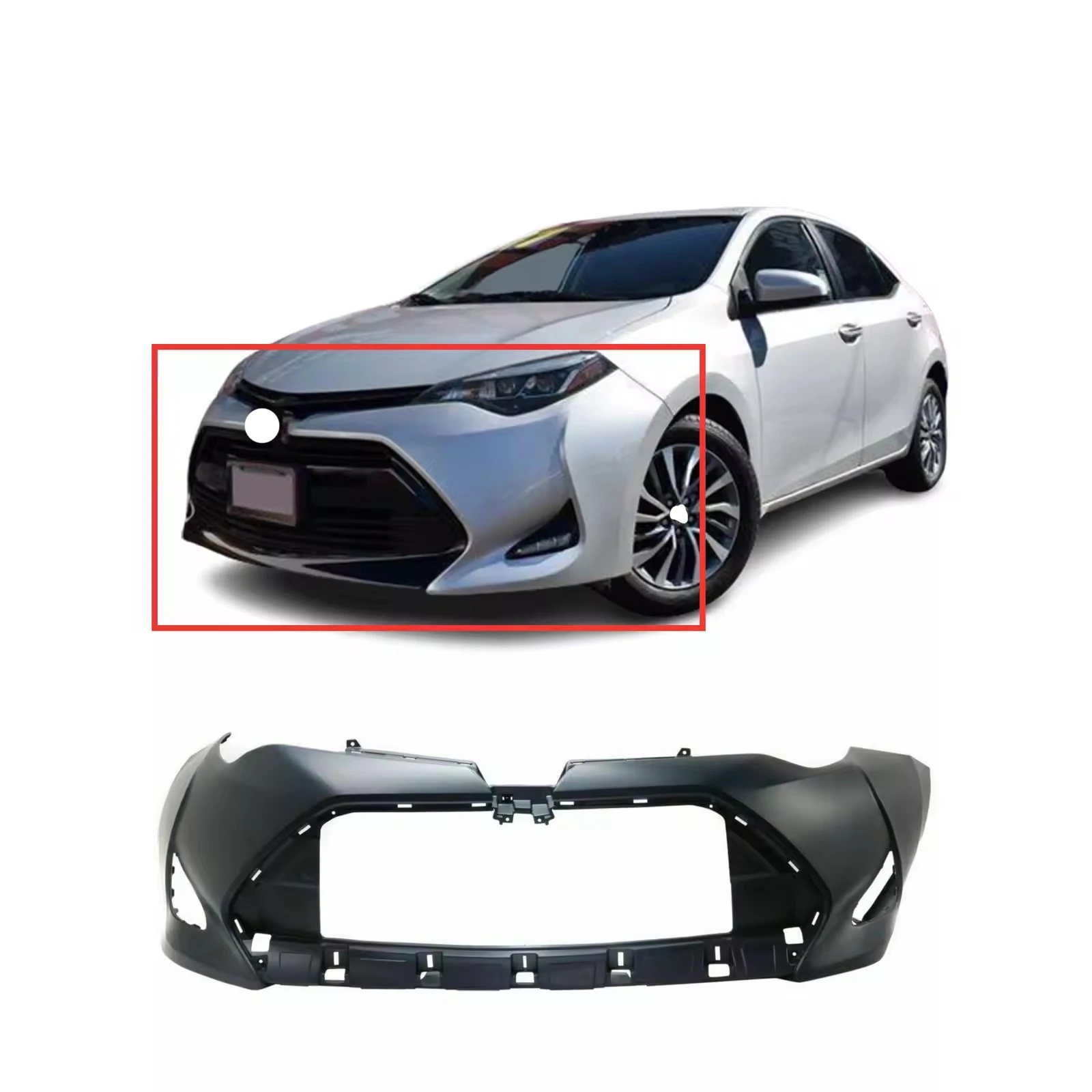 غطاء ممتص الصدمات الأمامي للسيارة من Saivis لسيارة 2017-2019 Toyota Corolla L LE XLE CE