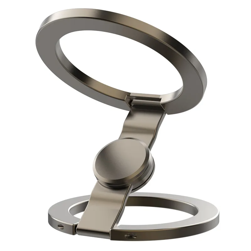 JILIAN Double-Sided Magnetic Metal Ring Holder Phone Stand Foldable Design Ultra-Thin Portable for for Compatible Desk/Car