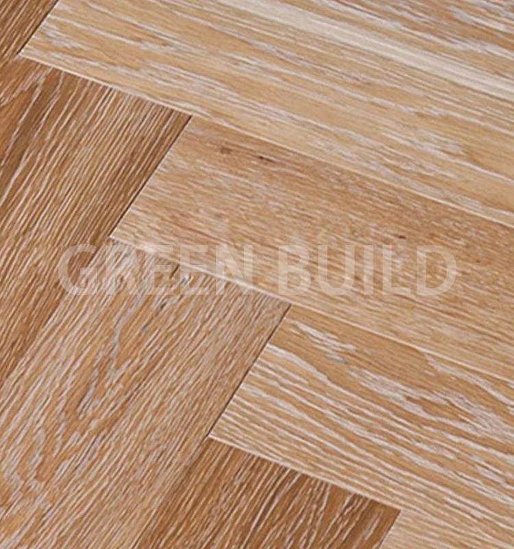 Abcd Grade High End Stained Oak Herringbone Engineered Wood Indoor
