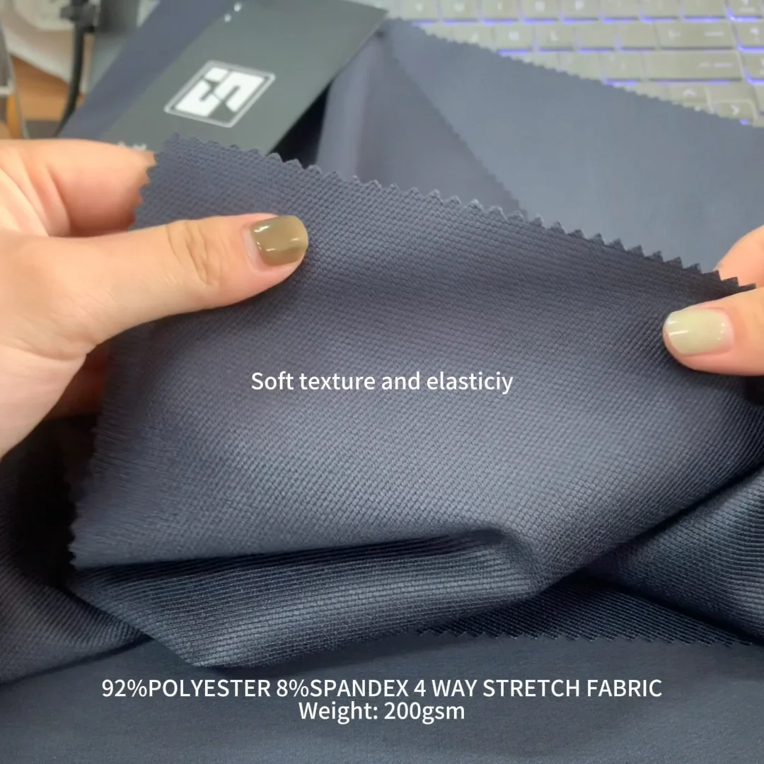 Sportswear Fabric 92 Polyester 8 Spandex Fabric 4 Way Stretch Woven