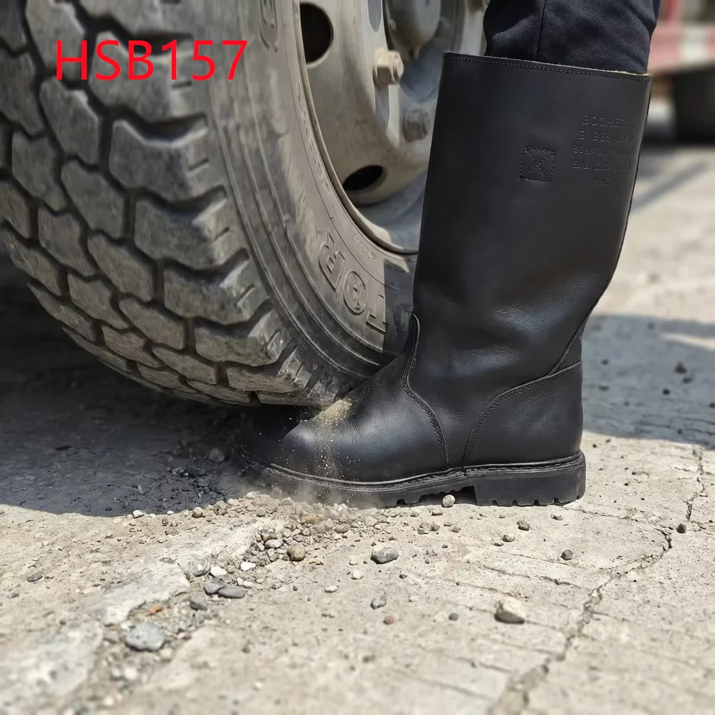 LXG, Anti-korrosions Goodyear-gummi sål til minearbejderes sikkerhedssko – ultimativ beskyttelse, værktøjssko med læder i fuldkornskvalitet, model HSB157