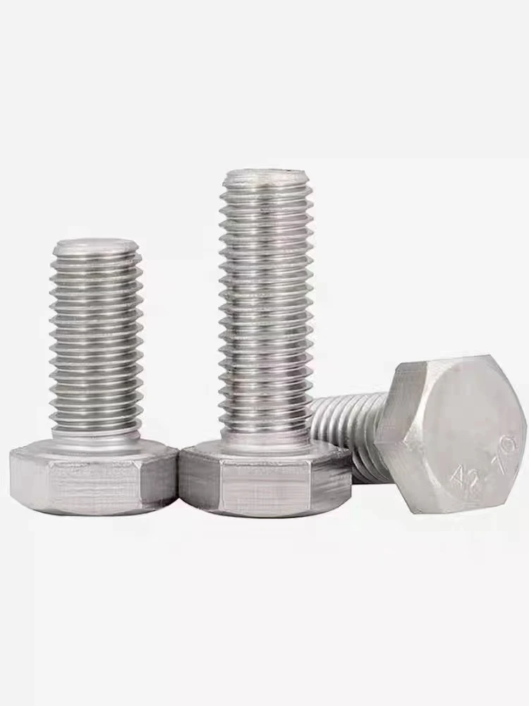 Hot Sales Chinese Manufacturing Grade Hex Bolt Stainless Steel Galvanized Hexagon Head DIN Standard factory