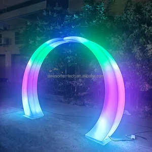 Waterproof LED Arch Light for Outdoor Decorations Unique Rainbow Lighting Halloween Christmas Weddings Landscape Decorations