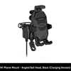 Black N1 phone holder Angled Ball Head(Charging Version)