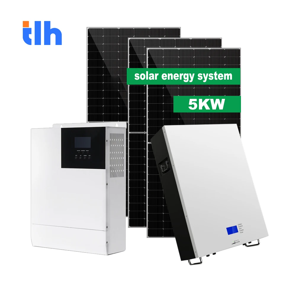 Customized all in one on grid solar system complete solar panel system 4kw 5kw solar energy system on grid