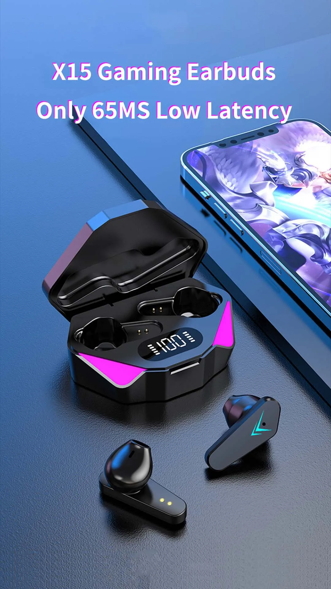 X15 TWS Earbuds - Ultimate Gaming Earphones with Noise Cancelling