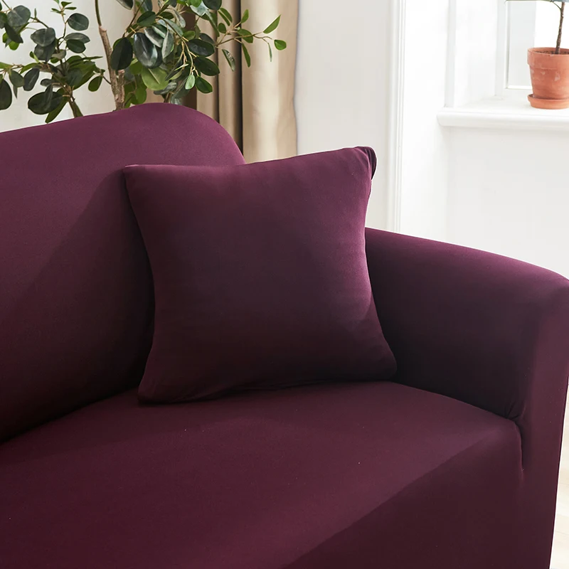 Red Color Wedding Modern Design Elastic 3 Seater Sofa Cover Modern Fashion Couch Slipcover