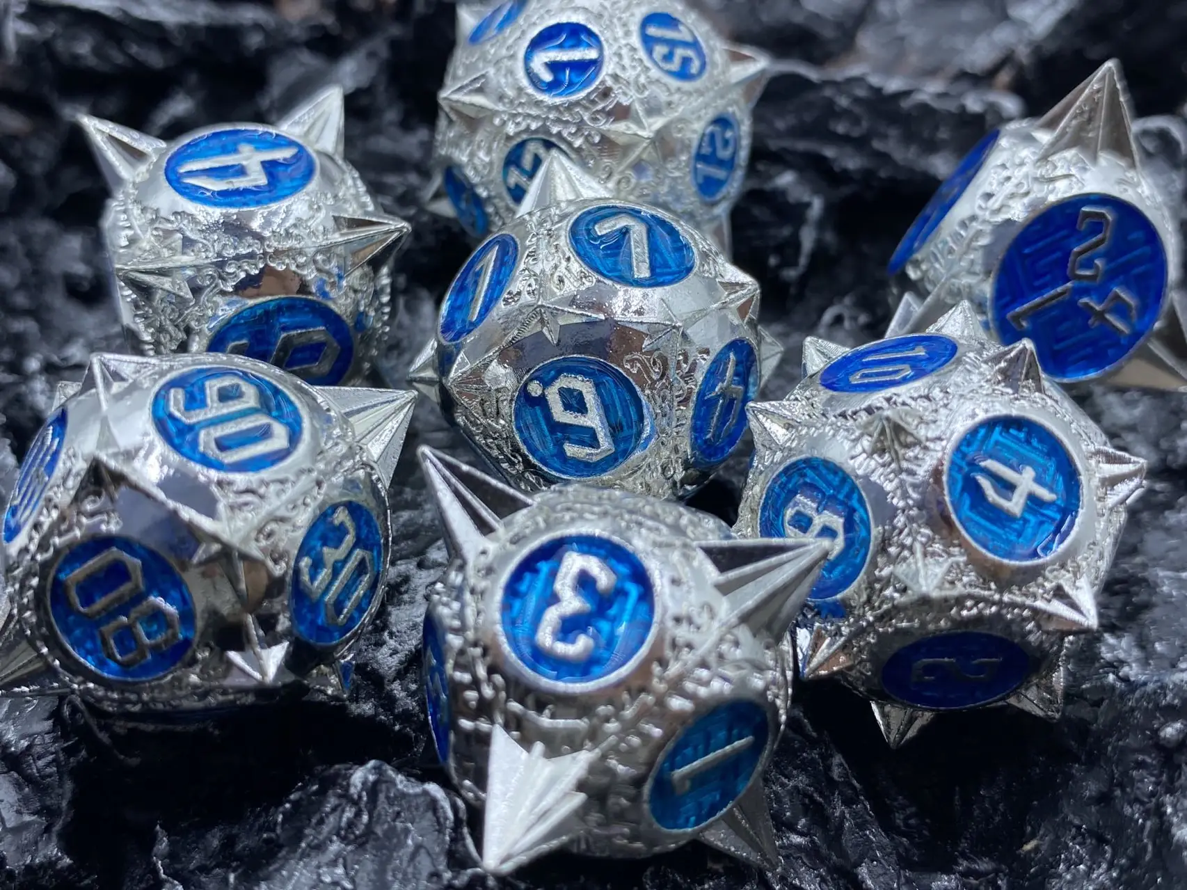 Metal Dice Set Dnd Dice D&d Dice Rpg Dungeons & Dragons Game Polyhedral