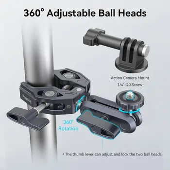 Smallrig Aluminum Camera Clamp Mount Adapter with 1/4"-20 & 3/8"-16 Threads Portable Flexible for Monitor Mount product image