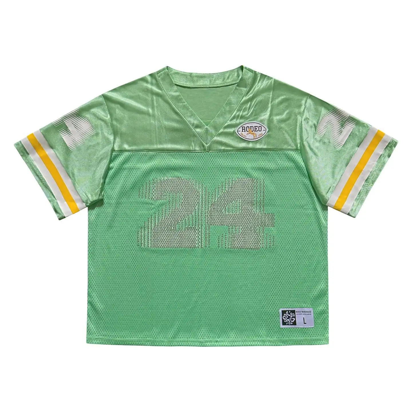 Custom Streetwear Hip Pop T-shirts Screen Print Breathable V Neck Baggy Oversized Mesh Retro Soccer Football Jersey T Shirts Men gallery 7