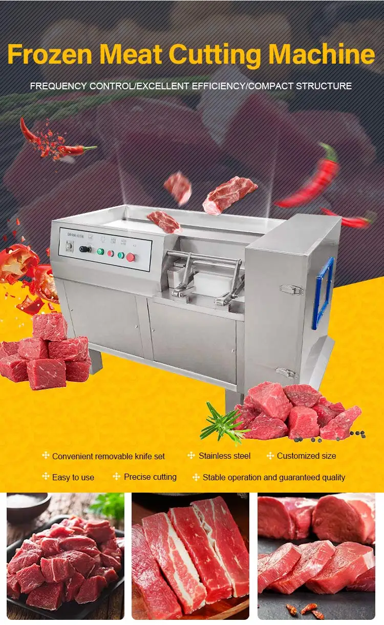 Commercial Stainless Steel Fresh Meat Cube Cutter Meat Products Dicer